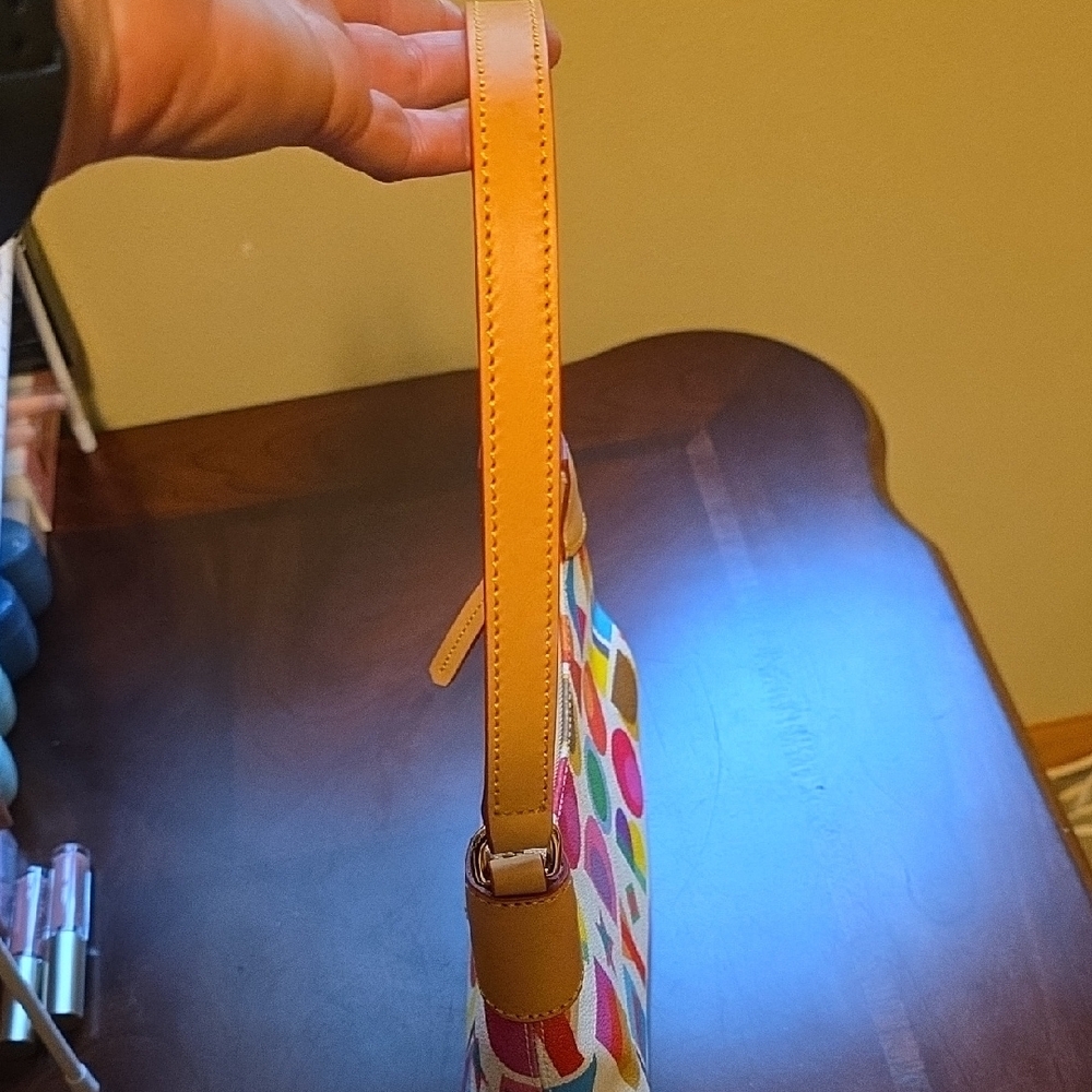 Dooney & Bourke Mary Blair Colorful Geometric Shoulder Bag EUC - Picture 5 of 10